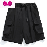 七斓 卡扣腰带工装短裤男2022夏季新款宽松五分裤