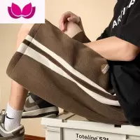 七斓短裤男士2023夏季新款欧棉绒五分中裤潮牌复古宽松直筒休闲运动裤