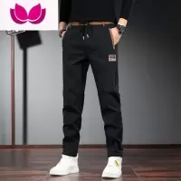 七斓2023新款春季休闲裤男款修身工装夏季薄款男士运动九分男裤子潮牌