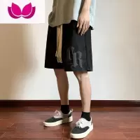 七斓美式高街短裤男士夏季中裤潮牌宽松大码休闲裤衩运动五分裤子
