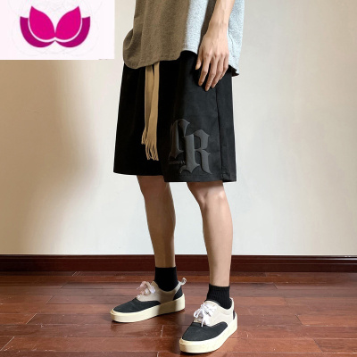 七斓美式高街短裤男士夏季中裤潮牌宽松大码休闲裤衩运动五分裤子