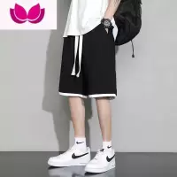七斓短裤男士夏季潮流宽松冰丝休闲五分裤薄款ins大裤头篮球运动裤子
