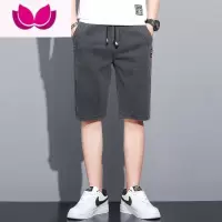 七斓夏季薄款牛仔短裤男士潮牌ins修身直筒休闲五分裤韩版中裤子秋季