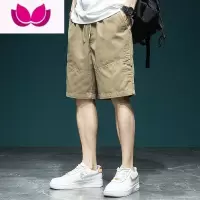 七斓夏季薄款短裤男士新款潮牌ins宽松直筒休闲裤日系工装男装五分裤