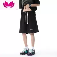 七斓新款美式短裤男士夏季ins潮流潮牌高中生休闲宽松百搭抽绳五分裤