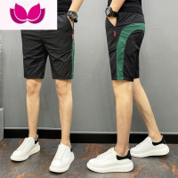 七斓男士休闲裤新夏季冲浪裤修身短裤五分裤冰丝运动裤痞帅潮流沙滩裤