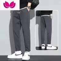 七斓休闲裤子男士2023新款宽松直筒男款款夏季男生西裤九分长裤