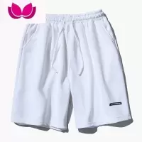七斓潮牌冰丝运动短裤男士夏季新款抽绳裤宽松休闲五分裤学生纯色中裤