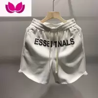 七斓夏季字母印花运动休闲短裤男青年时尚沙滩裤美式休闲潮牌4分裤薄