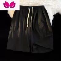 七斓加肥加大码300斤宽松冰丝短裤男女夏季薄款ins潮牌休闲运动五分裤