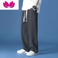 七斓牛仔裤男宽松直筒美式高街复古oversize高街大码阔腿春季休闲长裤