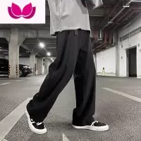 七斓工装裤男休闲直筒长裤子ins超火加绒高街宽松阔腿裤