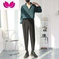 七斓痞帅男装一套衬衫男高级感长袖内搭寸衫ins潮牌搭配马丁靴的裤子