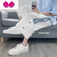 七斓排扣男士短裤夏季美式宽松七分裤运动篮球休闲裤子潮牌薄款大裤衩