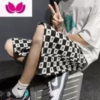 七斓美式沙滩痞帅炸街休闲短裤男夏季薄款裤子潮牌ins宽松大码五分裤