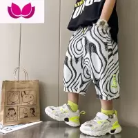 七斓男童短裤夏装儿童哈伦裤七分裤薄款大童夏季裤男孩炸街五分裤子潮