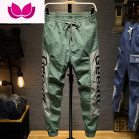 七斓2022夏季薄款新款休闲运动裤男士速干九分宽松工装裤潮牌束脚裤子