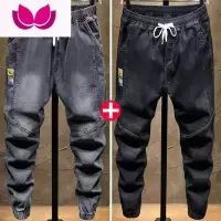 七斓干活穿的裤子男耐磨建筑工人工地牛仔工作服宽松秋季大码裤劳保裤