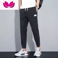 七斓工装裤男款宽松束脚裤2023夏季款男生休闲长裤子男装百搭潮牌
