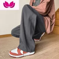 七斓软糯垂感咖色裤子男直筒阔腿vibe美式高街潮牌复古休闲裤宽松