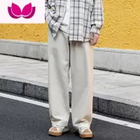 七斓日系复古直筒宽松工装裤男春季街头ins潮牌百搭休闲长裤阔腿裤子