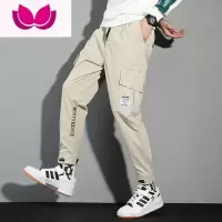 七斓男士韩版潮流休闲小脚长裤学生百搭运动束脚裤九分工装裤子
