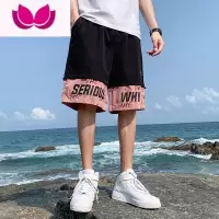 七斓短裤男士夏季薄款潮牌休闲运动五分外穿沙滩男裤潮流宽松工装裤子