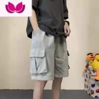 七斓工装短裤男潮牌宽松大裤衩夏季裤子篮球美式高街五分裤休闲中裤