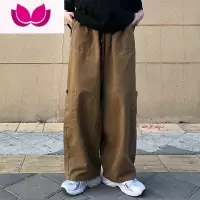 七斓日系机能多口袋工装裤男宽松ins潮牌高街百搭阔腿休闲hiphop裤子
