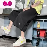 七斓日系cityboy大码休闲工装短裤男潮牌阔腿oversize七分裤子夏外穿