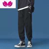 七斓裤子男春季宽松大码潮流百搭休闲束脚工装裤潮牌痞帅日系长裤
