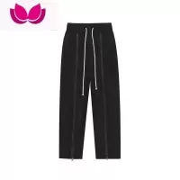 七斓高街vibe风机能尼龙休闲裤男ins美式潮牌拉链开叉小众加绒冲锋裤