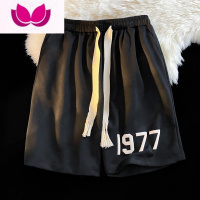 七斓1977绒短裤男夏季户外跑步运动裤复古vintage宽松休闲六分裤