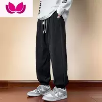 七斓美式高街痞帅工装裤子男款夏季束脚运动卫裤潮牌宽松休闲长裤