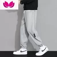 七斓裤子男款2023年新款宽松潮牌灰色工装卫裤男士运动休闲长裤