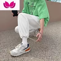 七斓卫裤男夏季薄款潮牌运动束脚裤ins休闲裤子韩版潮流宽松九分裤