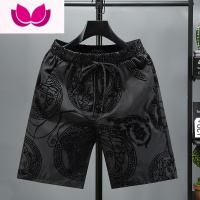 七斓潮牌植绒短裤男夏季薄款五分裤外穿大裤衩休闲速干外穿中裤沙滩裤