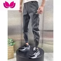 七斓男士痞帅休闲工装裤修身韩版小脚长裤精小伙潮流加绒束脚裤