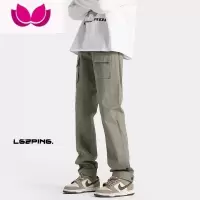 七斓工装裤子男春季美式高街潮牌修身直筒裤款oversize显瘦休闲裤