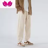 七斓裤子男绒款宽松男生束脚休闲长裤运动卫裤加绒春季大码