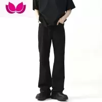 七斓马吉拉西裤男cleanfit修身裤子垂坠感高级直筒潮牌高街vibe休闲裤