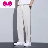 七斓夏季新款西装裤子男士冰丝超薄透气阔腿拖地裤宽松商务休闲小西裤