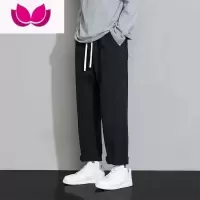 七斓工装裤男士夏季款宽松直筒青少年日系潮牌运动休闲长裤子