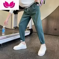七斓卫裤男潮牌哈伦男裤2023新款潮流休闲裤子九分束脚运动裤帅