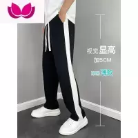 七斓春季薄款垂感直筒宽松运动卫裤男士潮流百搭休闲长裤男高街阔腿裤