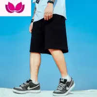 七斓夏季纯色宽松短裤男潮牌ins运动裤加肥加大五分裤大码裤子篮球裤