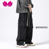 七斓日系宽松阔腿工装裤男潮牌加绒加厚cityboy古着冲锋裤子男春季ins