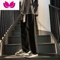 七斓工装裤子男款男士潮牌休闲长裤垂感直筒阔腿裤宽松运动卫裤