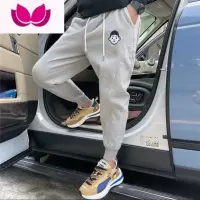 七斓运动裤男春季新款小人头小脚休闲裤潮牌修身束脚卫裤精小伙裤子