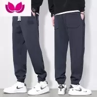 七斓休闲卫裤男士2023夏季新款宽松束脚九分运动潮牌男装长裤子款